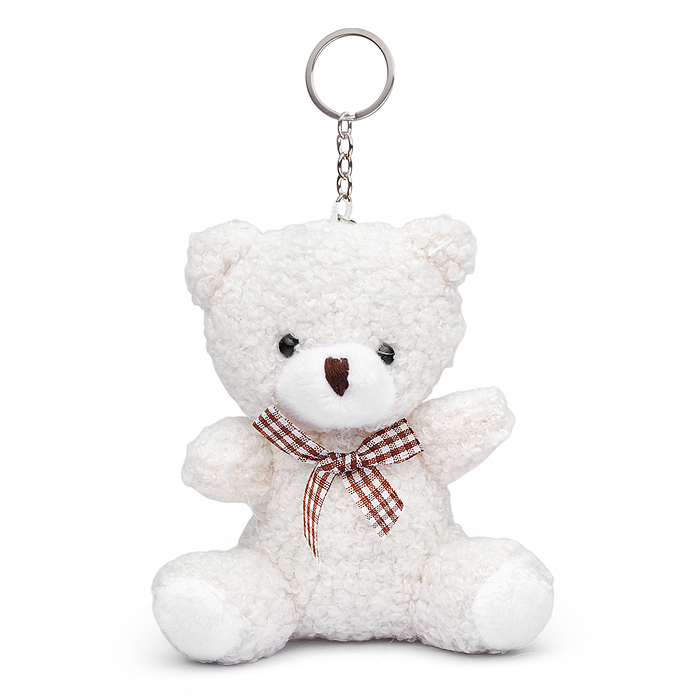 Мягкая игрушка-брелок М1351 "Медведь с бантиком" 10 см.