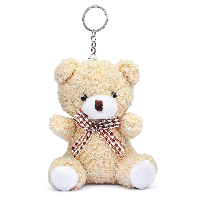 Мягкая игрушка-брелок М1351 "Медведь с бантиком" 10 см.