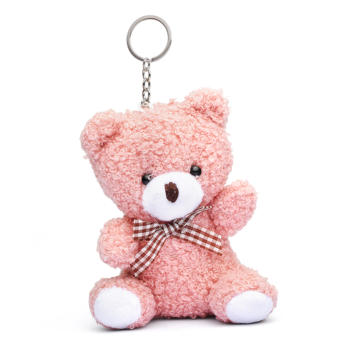 Мягкая игрушка-брелок М1351 "Медведь с бантиком" 10 см.