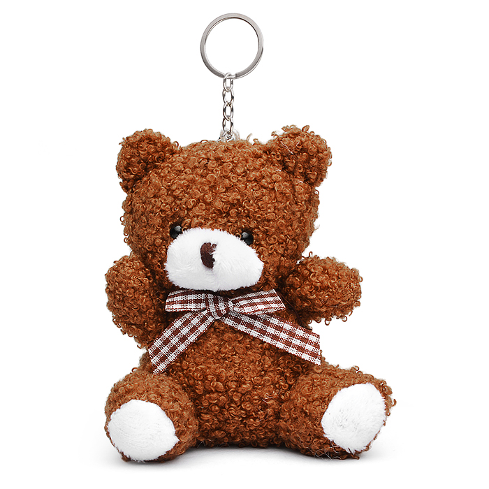 Мягкая игрушка-брелок М1351 "Медведь с бантиком" 10 см.