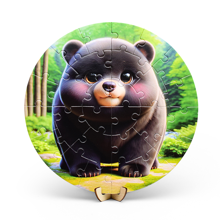 Фото к товару Пазл магнитный D2007 "Зверята" круглый Пазл магнитный D2007 "Зверята" круглый