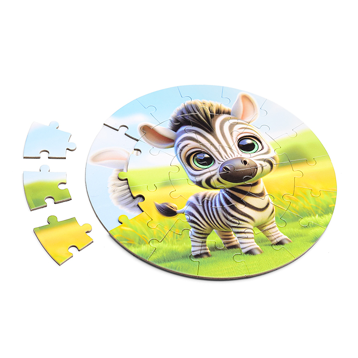 Фото к товару Пазл магнитный D2007 "Зверята" круглый Пазл магнитный D2007 "Зверята" круглый
