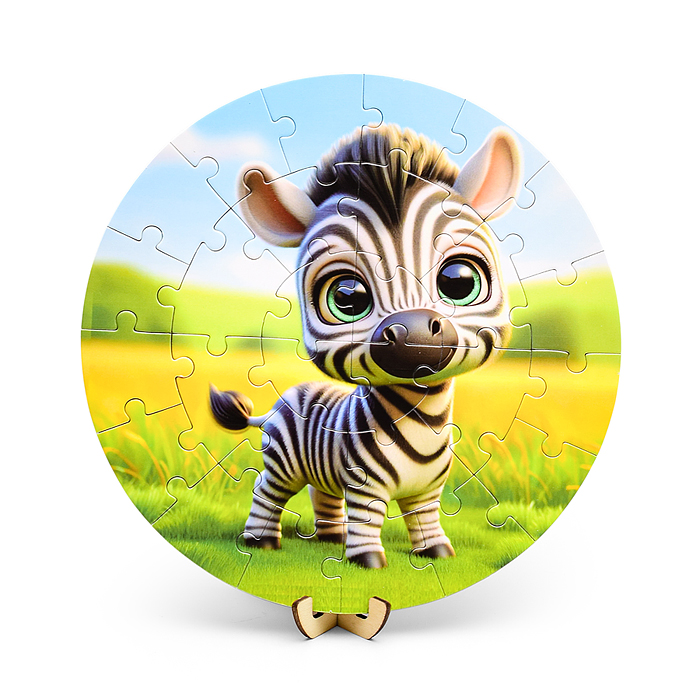 Фото к товару Пазл магнитный D2007 "Зверята" круглый Пазл магнитный D2007 "Зверята" круглый