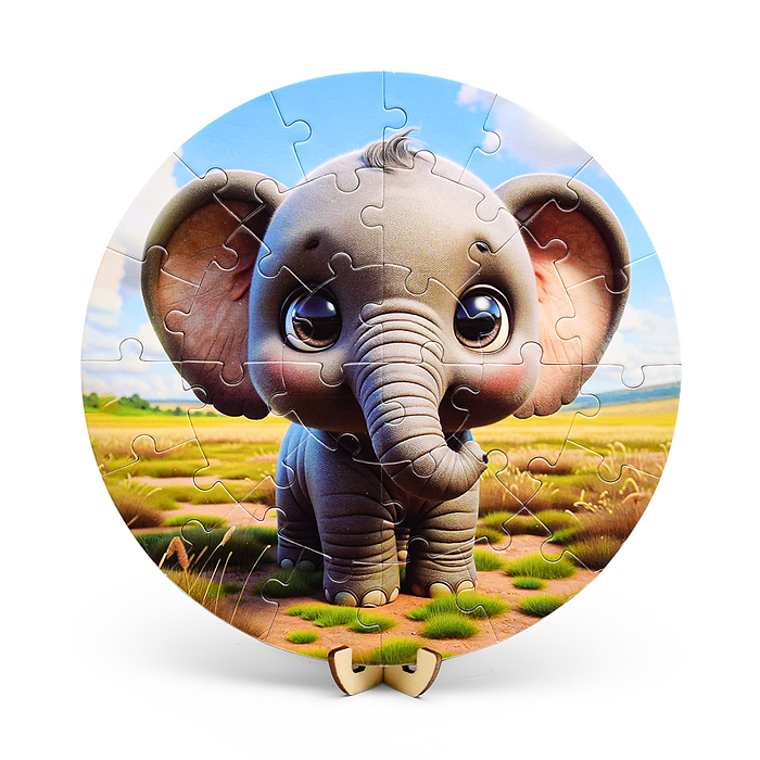 Фото к товару Пазл магнитный D2007 "Зверята" круглый Пазл магнитный D2007 "Зверята" круглый