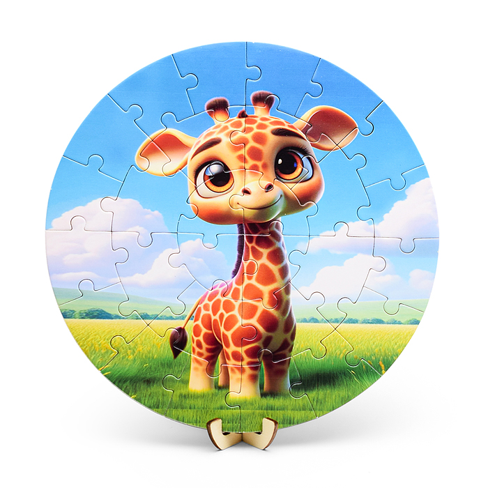 Фото к товару Пазл магнитный D2007 "Зверята" круглый Пазл магнитный D2007 "Зверята" круглый