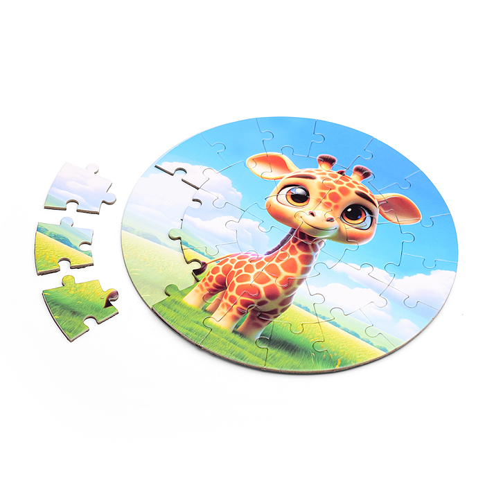 Фото к товару Пазл магнитный D2007 "Зверята" круглый Пазл магнитный D2007 "Зверята" круглый