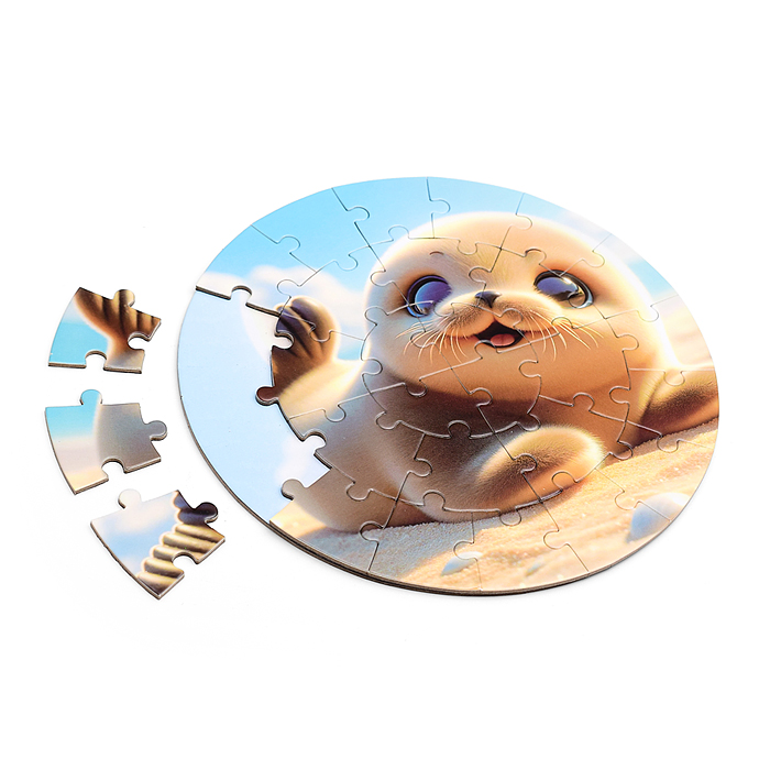 Фото к товару Пазл магнитный D2007 "Зверята" круглый Пазл магнитный D2007 "Зверята" круглый
