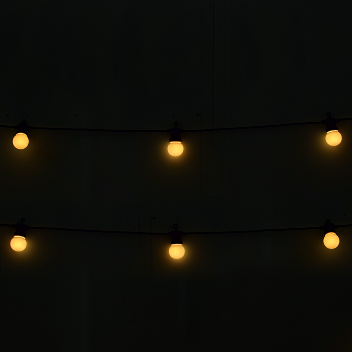 Электрогирлянда светодиодная Лампы 5,5см, 10 ламп, теплый