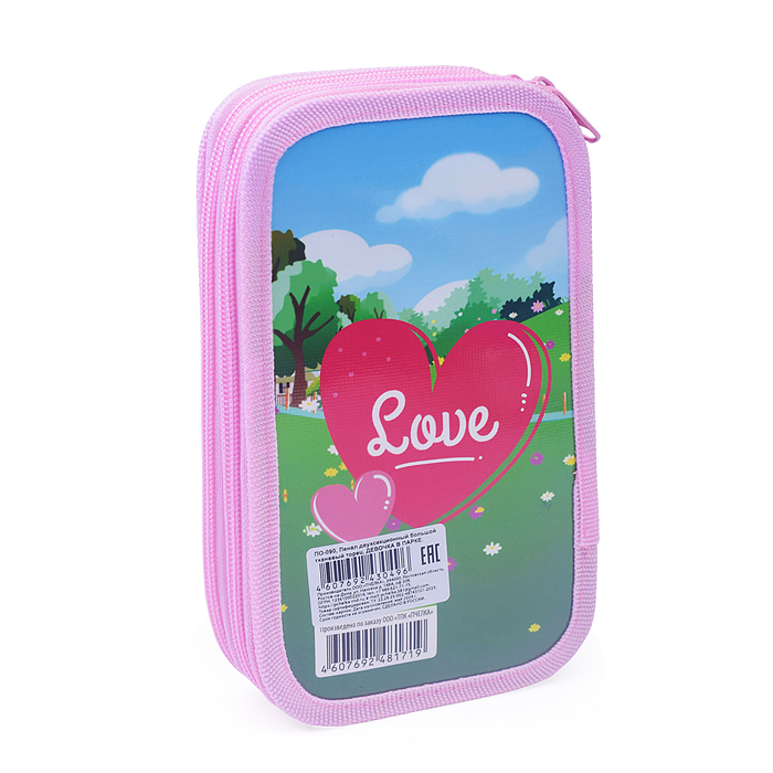 Фото к товару Пенал двухсекционный большой тканевый торец "Девочка в парике" Пенал двухсекционный большой тканевый торец "Девочка в парике"