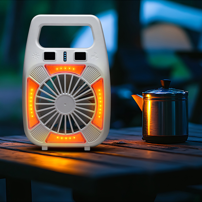 Фонарь аккумуляторный 00-6088 с вентилятором, 1800 мАч