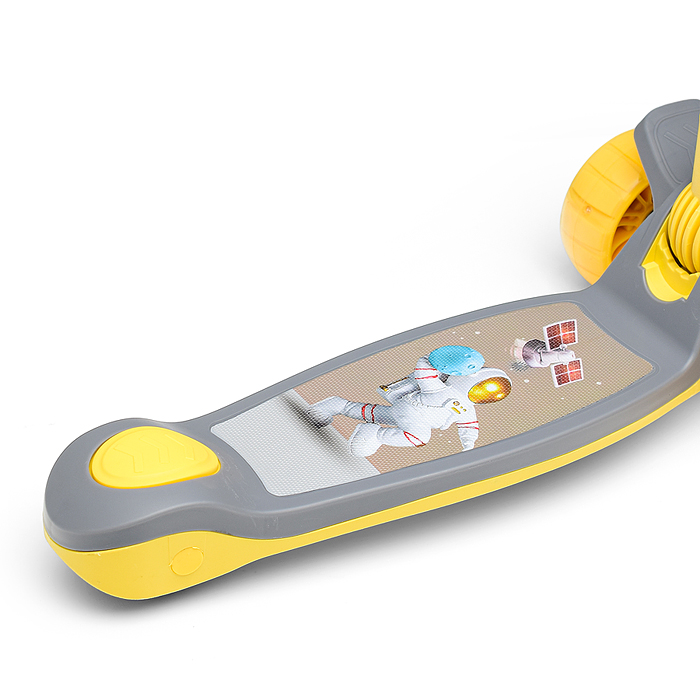 Самокат U001195Y 3-х кол., желтый, PU, в коробке