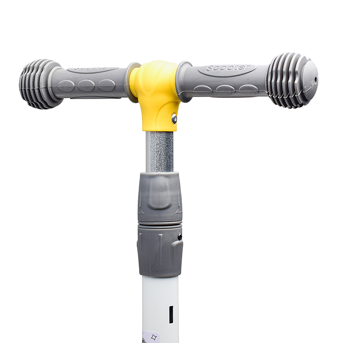 Самокат U001195Y 3-х кол., желтый, PU, в коробке