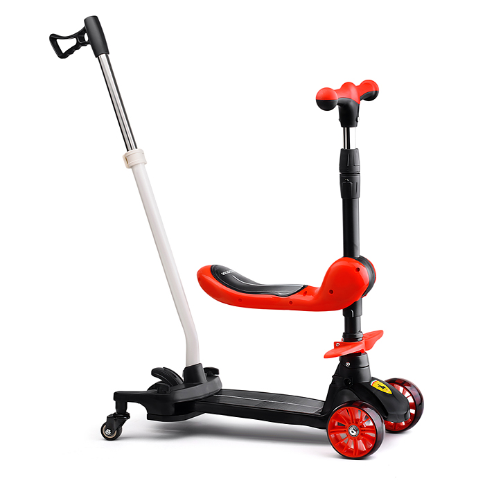 Фото к товару Самокат U027765Y 3-х. кол., с сиденьем, родительской ручкой, колеса PU, черный, в коробке Самокат U027765Y 3-х. кол., с сиденьем, родительской ручкой, колеса PU, черный, в коробке