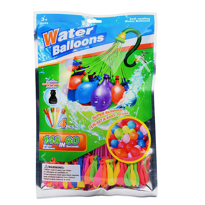 Водная игра V21-4B "Цветные бомбочки" в пакете