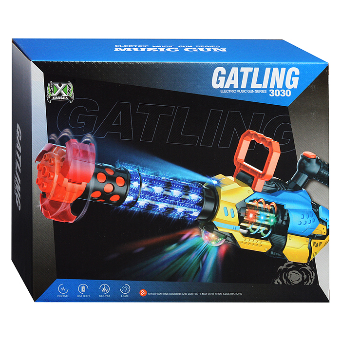 Фото к товару Бластер 3030-1 "Пулемет" в коробке Бластер 3030-1 "Пулемет" в коробке