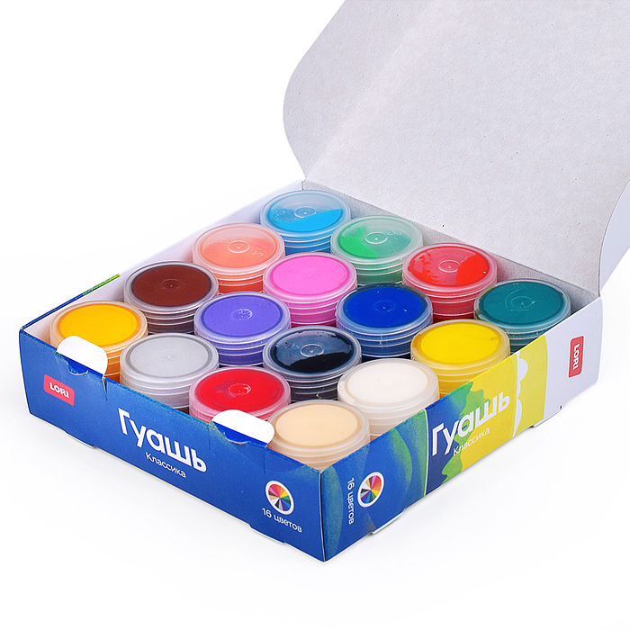 Гуашь "Классика", 16 цветов по 20 мл