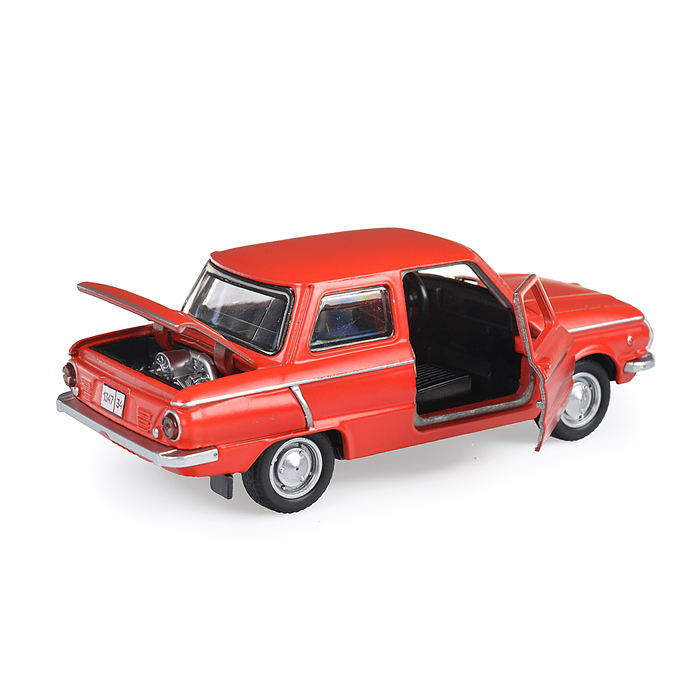 Машина металл ЗАЗ-968А "Запорожец" 12 см, красный, инерц., в коробке