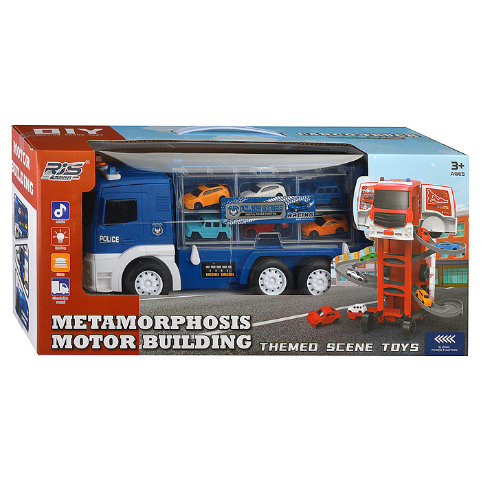 Трек-Трейлер SJ685C-1 "Полиция" в коробке