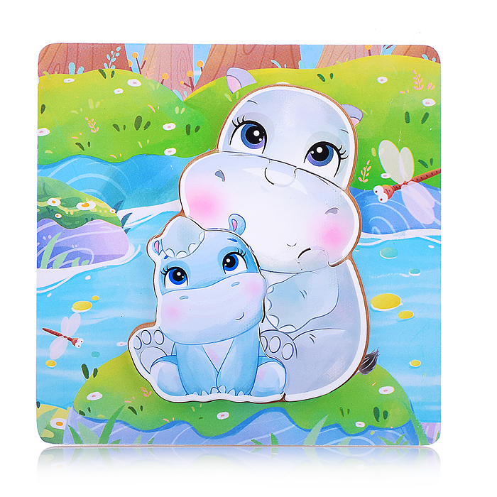 Пазл-вкладыш D2082 "Мама и малыш"