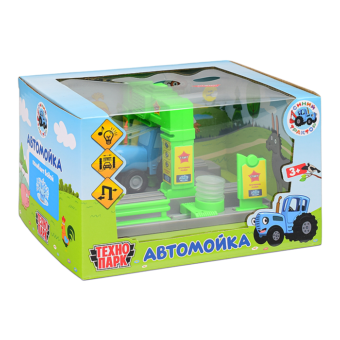 Фото к товару Игрушка пластик свет-звук Автомойка с водой 21 см, коробка Игрушка пластик свет-звук Автомойка с водой 21 см, коробка