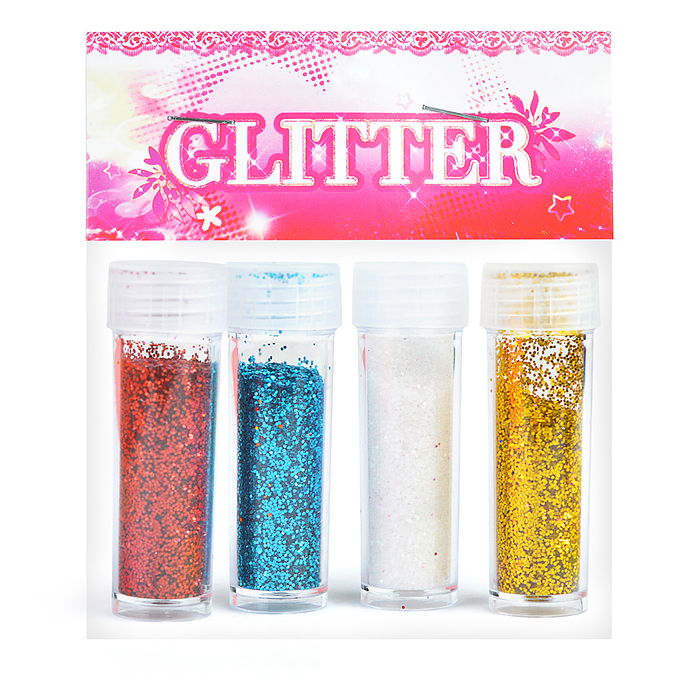 Набор творческая мастерская 00-6501 "Блестки" (4 цв.) в пакете