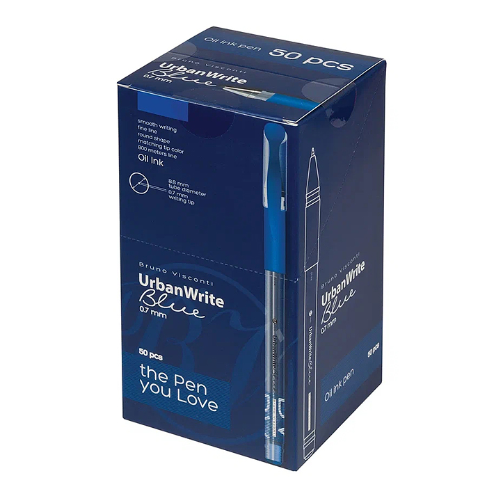 Ручка "UrbanWrite" с чернилами на масляной основе, 0.7 мм, синяя