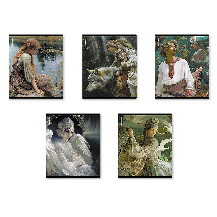 Тетрадь 80л. клетка "Russian Tales"