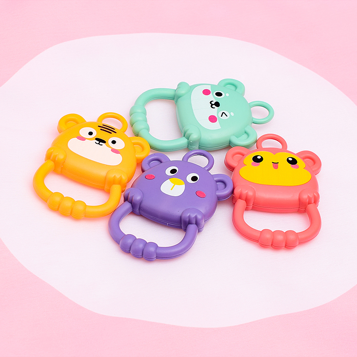 Коврик развивающий 368-70R "Розовый зайка" с пианино, в коробке