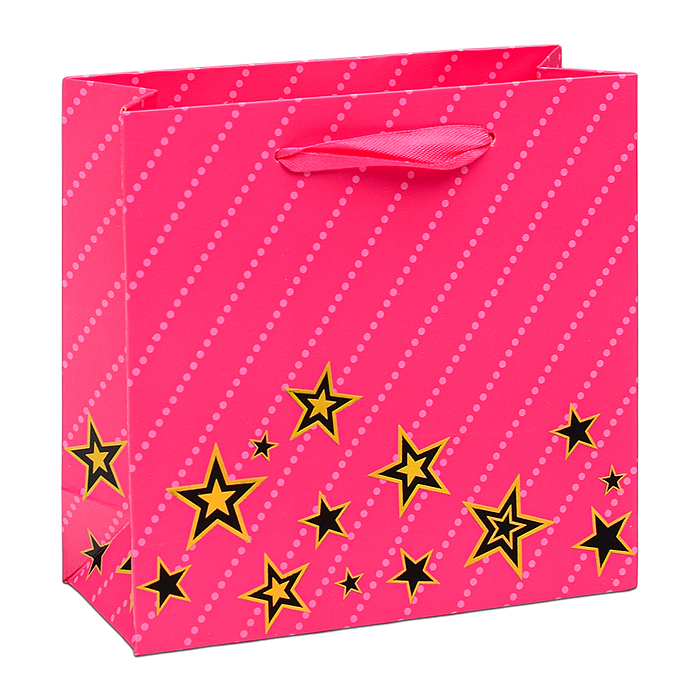 Пакет подарочный 00-6312 "Звёзды" 14,5х15х6 см