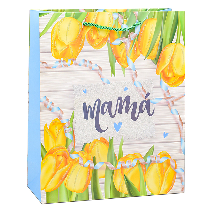 Пакет подарочный 00-6336 "Для мамы!" 26х32х10 см