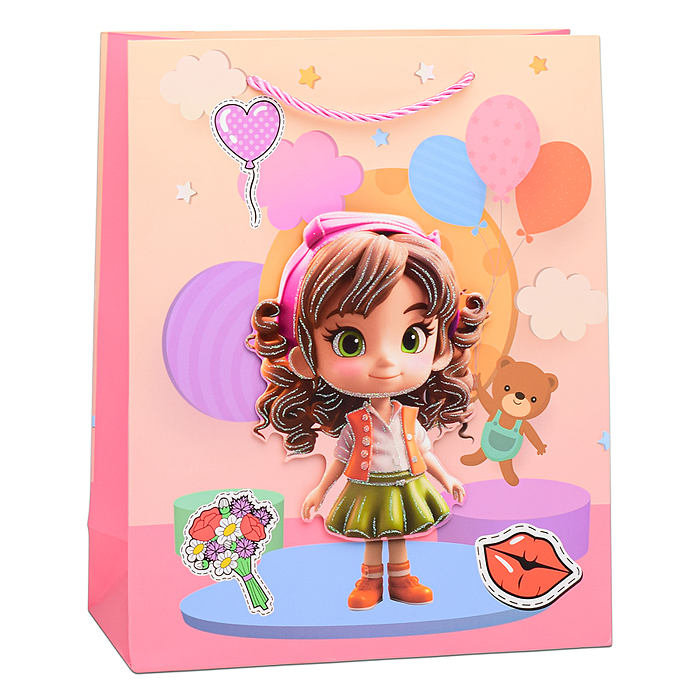 Пакет подарочный 00-6357 "Cool girl" 26х10х32 см