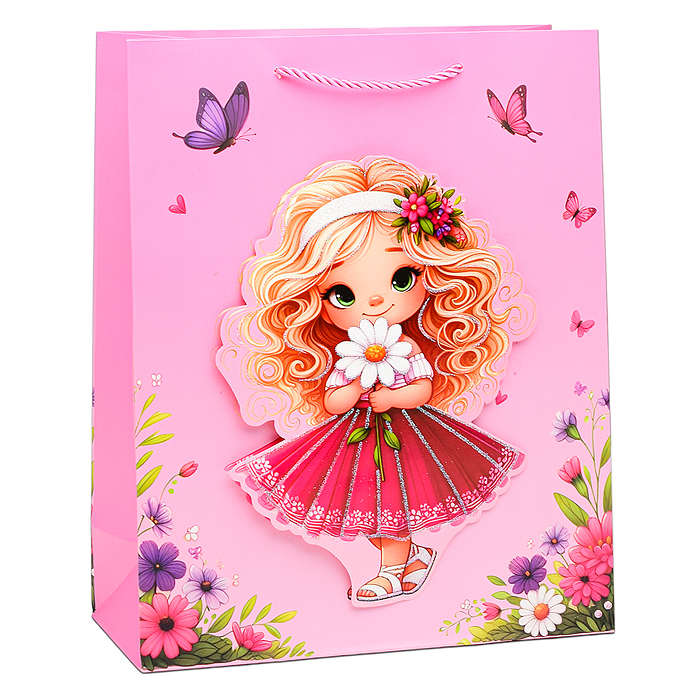 Пакет подарочный 00-6363 "Beautiful girl" 26х32х10 см