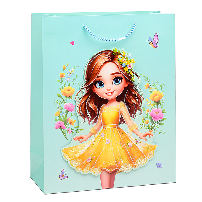 Пакет подарочный 00-6363 "Beautiful girl" 26х32х10 см
