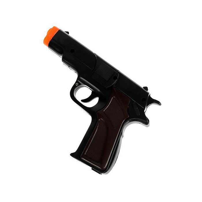 Фото к товару Пистолет для стрельбы пистонами 8 зарядов, Полиция, блистер Пистолет для стрельбы пистонами 8 зарядов, Полиция, блистер