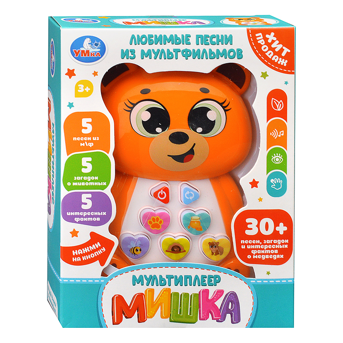 Фото к товару Мультиплеер Мишка (30 песен, фраз и звуков) в коробке Мультиплеер Мишка (30 песен, фраз и звуков) в коробке