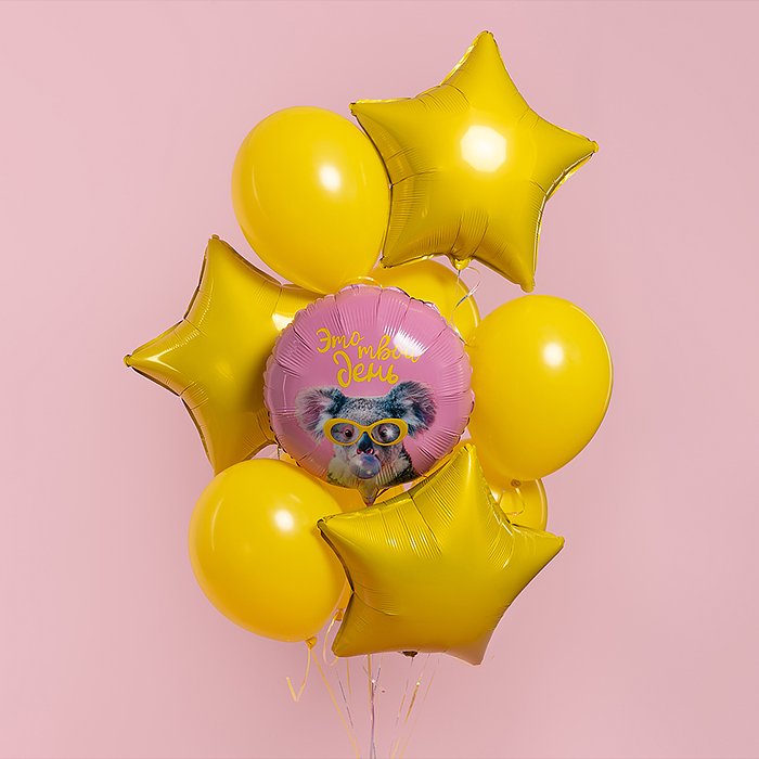 Шар (18''/46 см) Круг, Это твой день (коала), 1 шт. в уп.