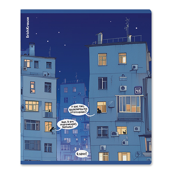 Тетрадь 48 л. клетка "Windows, 48 листов, клетка, матовая ламинация+выборочный УФ-ла