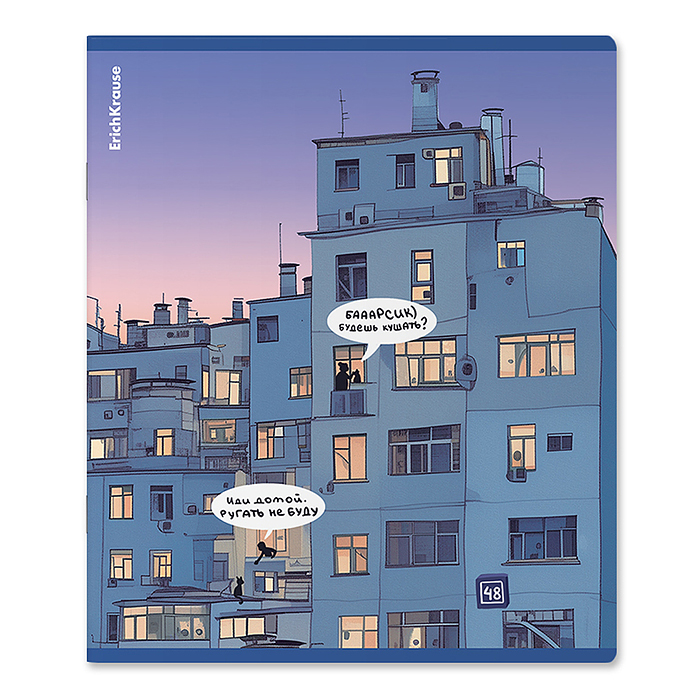 Тетрадь 48 л. клетка "Windows, 48 листов, клетка, матовая ламинация+выборочный УФ-ла