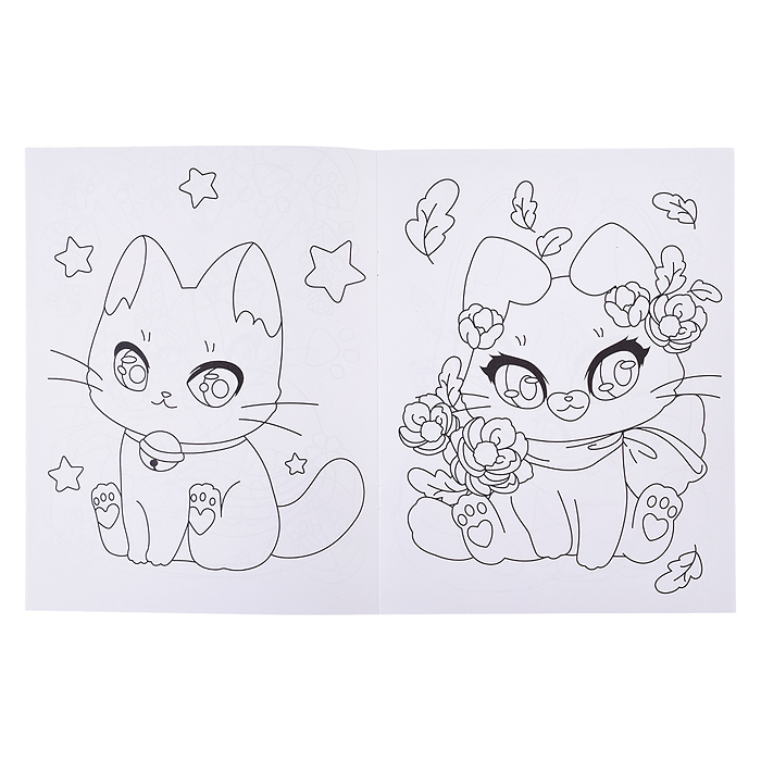 Раскраски аниме. Котики