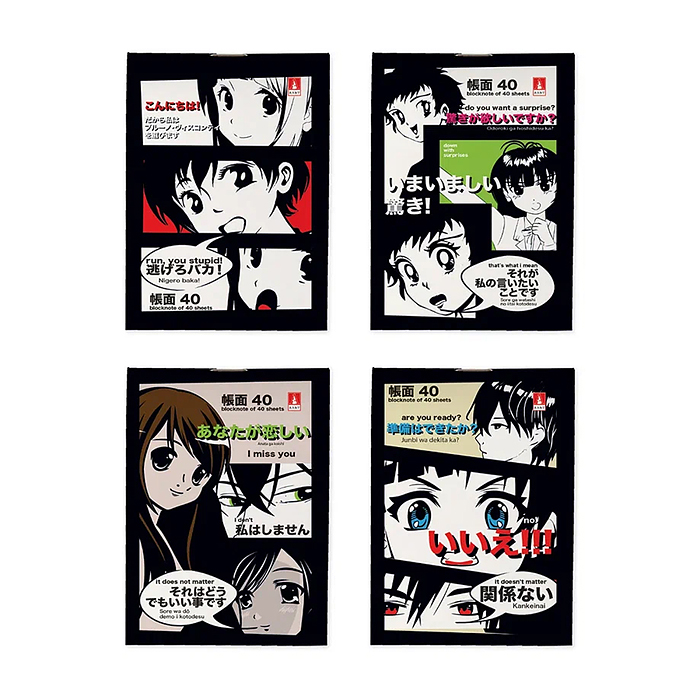 Блокнот А7 40 л. "Manga anime" 4 вида