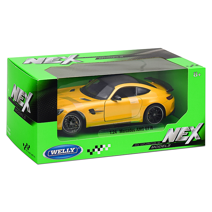 Машинка 1:24 Mercedes-Benz AMG GT R, желтый