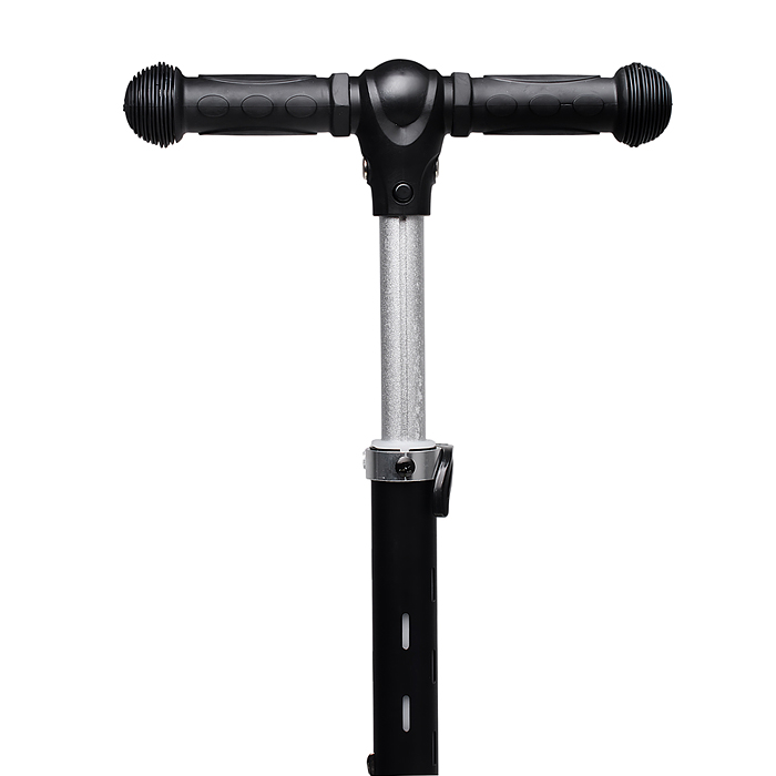 Самокат трёхколёсный R0200 ROCKET светящиеся колеса PU, дека, рулевая стойка, цвет черно-зеленый