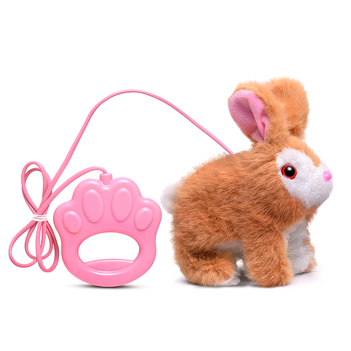 Кролик 00-6811 "Пушистик" (записывает, прыгает, издаёт звук, шевелит ушками и носиком) в пакете