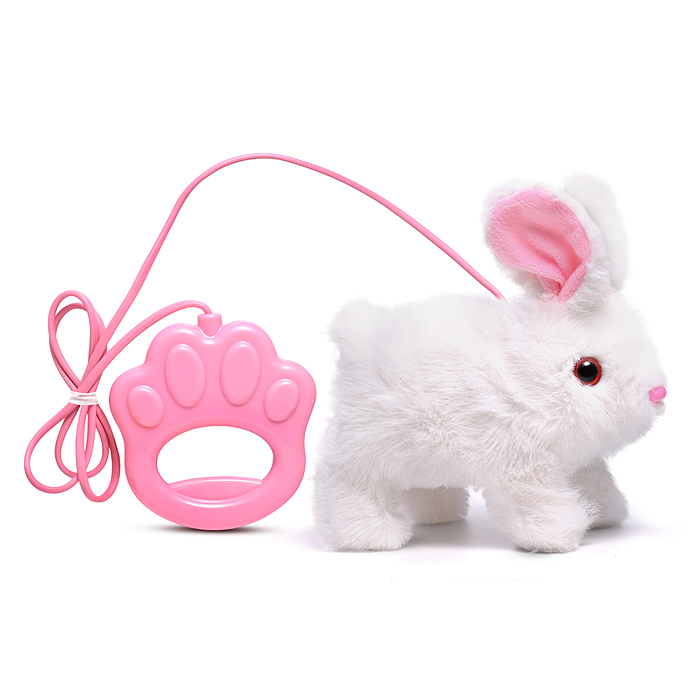 Кролик 00-6811 "Пушистик" (записывает, прыгает, издаёт звук, шевелит ушками и носиком) в пакете