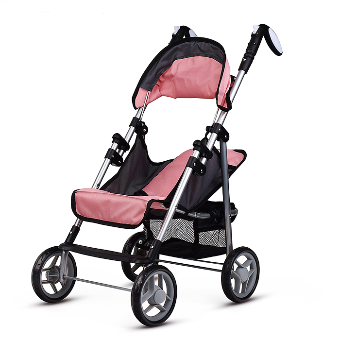 Фото к товару Коляска для кукол 9351 металл., складная, прогулочная с козырьком, с корзиной, цвет розовый Коляска для кукол 9351 металл., складная, прогулочная с козырьком, с корзиной, цвет розовый