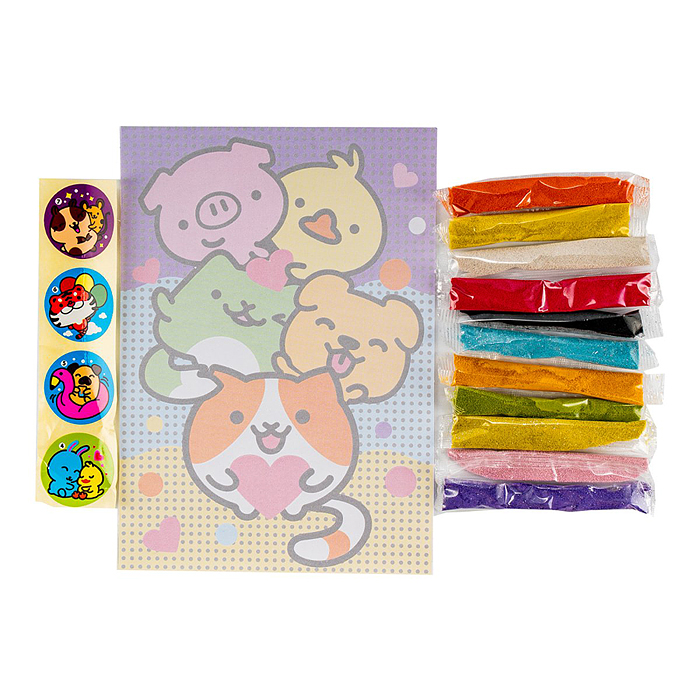 Фото к товару Фреска. Картина из песка и блесток Стикерняшки "Весёлый полёт" Фреска. Картина из песка и блесток Стикерняшки "Весёлый полёт"