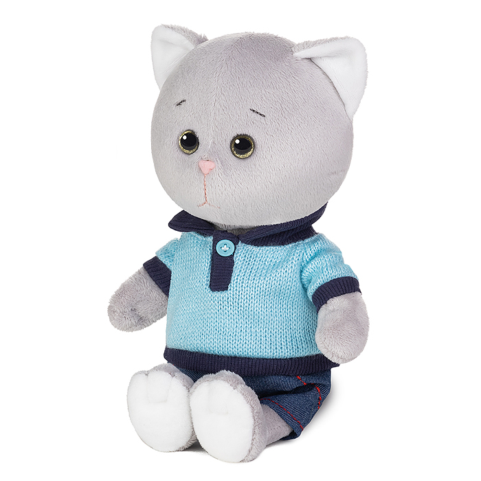 Фото к товару Колбаскин в голубом поло и штанишках, 20 см, в коробке Колбаскин в голубом поло и штанишках, 20 см, в коробке