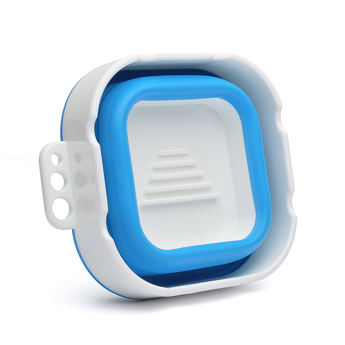 Стакан складной для ИЗО 300 мл, 9,5x9,5x8 см, высота 8 см, в сложенном виде 3 см, силиконо