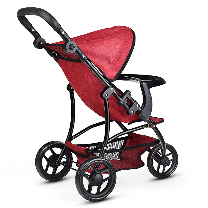 Фото к товару Коляска для кукол 9377B-T 3-колесная, металлическая, прогулочная, с тентом, с корзиной,цвет бордовый Коляска для кукол 9377B-T 3-колесная, металлическая, прогулочная, с тентом, с корзиной,цвет бордовый