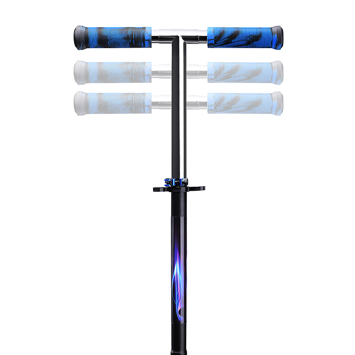 Самокат U012004Y 2-х кол., синий, d 200 мм., PU, в коробке